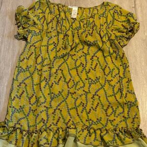 Ginger G Olive and Plum Patterned Blouse